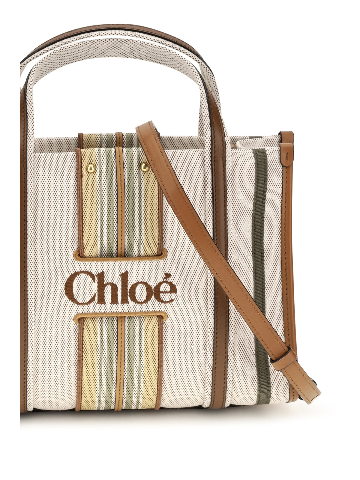 Chloé Women Small Woody Loop Canvas Tote Bag