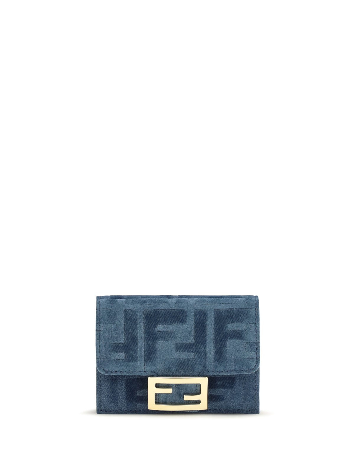 Fendi Women Trifold Wallet With Ff Monogram In Jacquard
