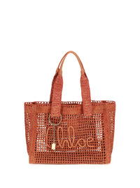 Chloé Women East-West Summer Banana Raffia Tote Bag