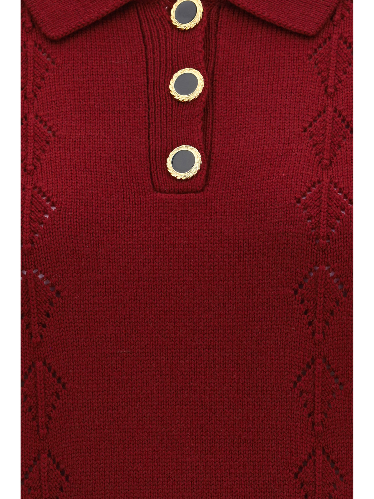 ALESSANDRA RICH Alessandra Rich Women Merino Wool Polo Shirt With Buttons