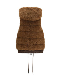 Moncler Grenoble Women Wool-Effect Padded Zip-Up Vest