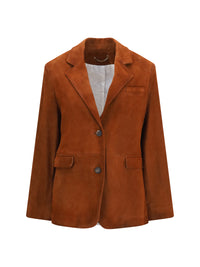 Golden Goose Women Single-Breasted Leather Jacket