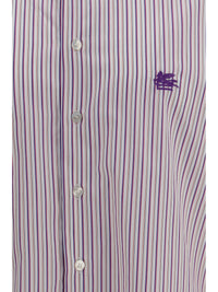 ETRO Etro Men Roma Striped Cotton Shirt With Pegaso Logo