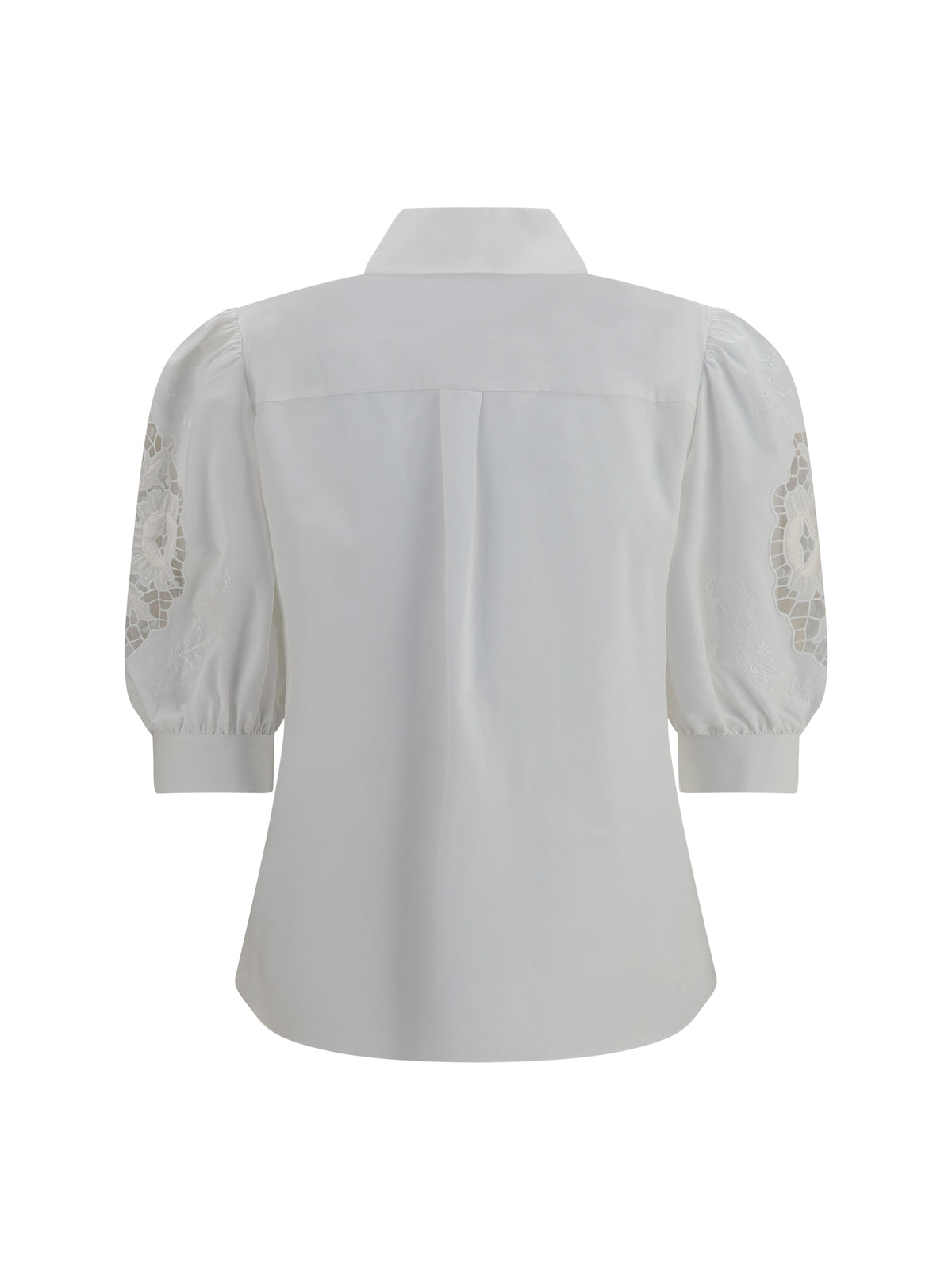 Valentino Women Shirt With Sangallo Lace Sleeves
