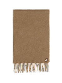 Prada Men Silk And Cashmere Scarf With Fringes