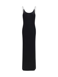 Saint Laurent Women Backless Knit Dress With Cassandre Chain