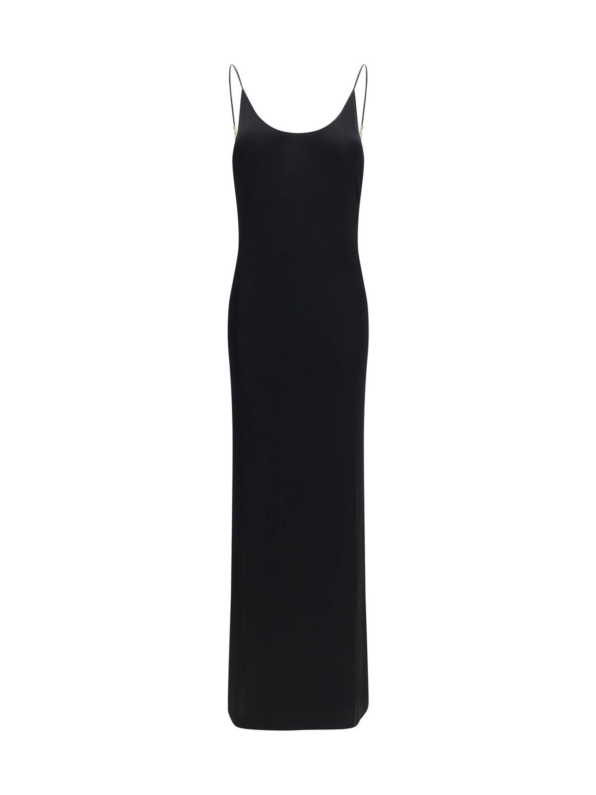 Saint Laurent Women Backless Knit Dress With Cassandre Chain