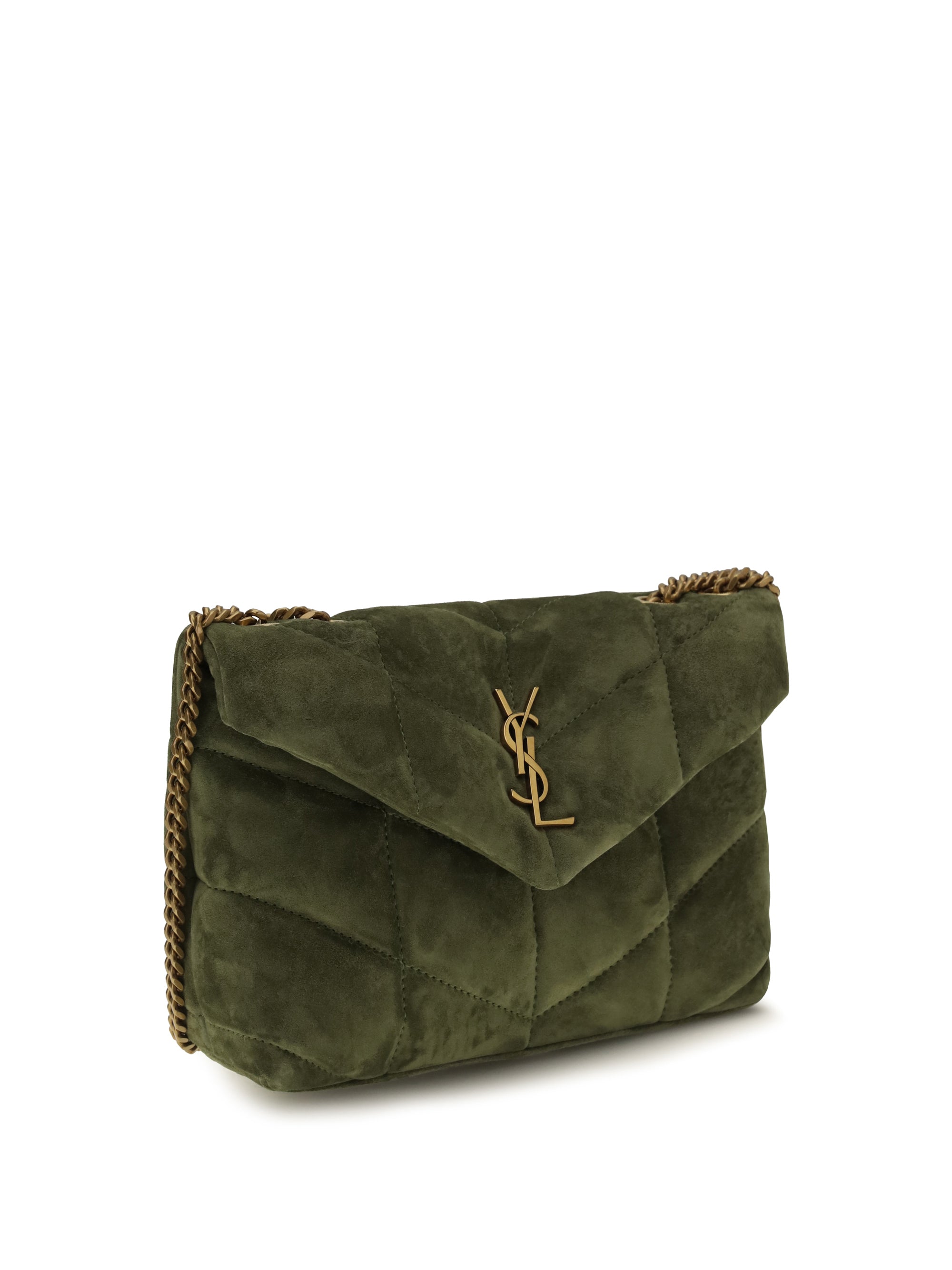 SAINT LAURENT Saint Laurent Women Loulou Puffer Toy Suede Shoulder Bag