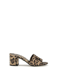 Dolce & Gabbana Women Leopard Print Leather Mules