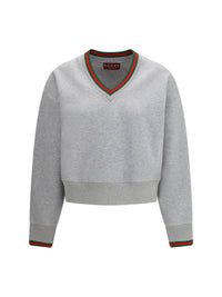 GUCCI Gucci Women Web Cotton Jersey Sweatshirt