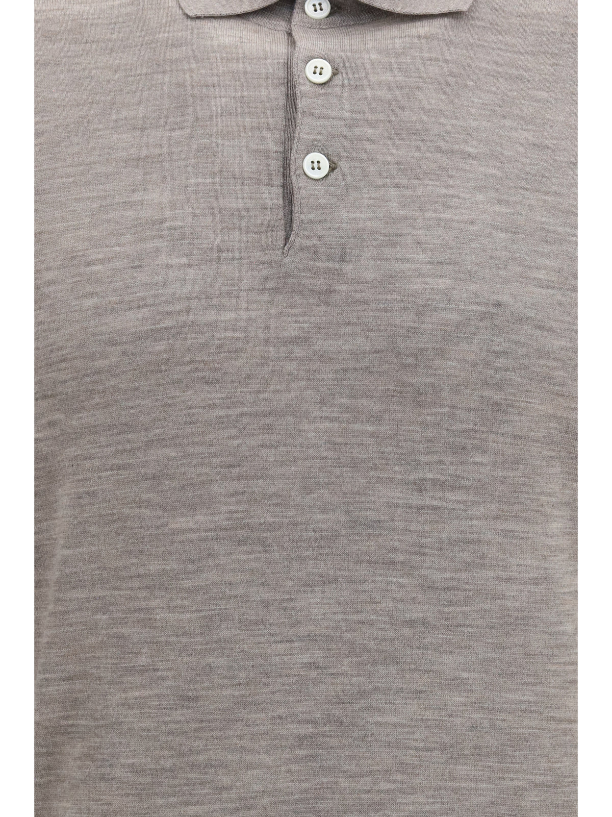 Brunello Cucinelli Men Virgin Wool Polo Sweater