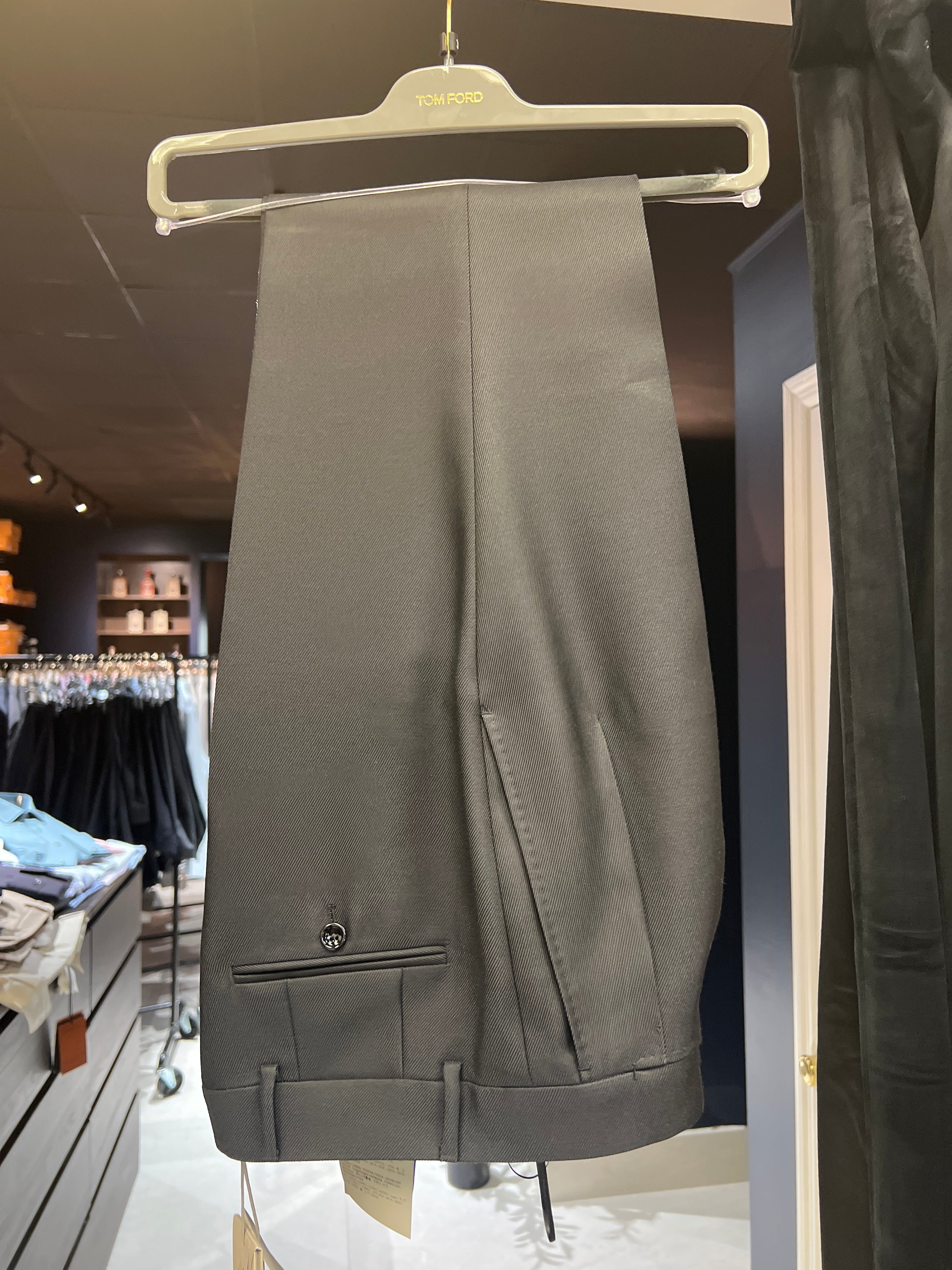 Tom Ford Men's Black 82% Wool & 18% Silk Pants