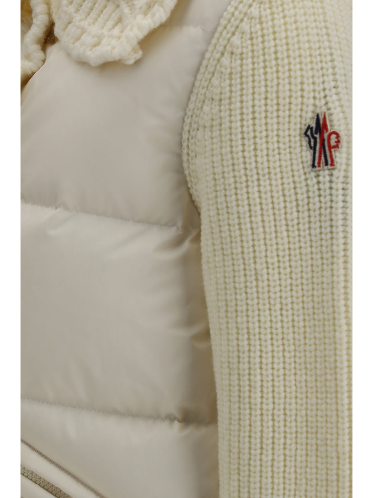MONCLER GRENOBLE Moncler Grenoble Women Padded Wool-Blend Cardigan With Check Quilting