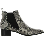 Gerri Womens Leather Snake Print Chelsea Boots