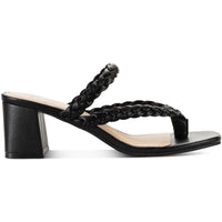 Winnie Womens Braided Slip On Slide Sandals
