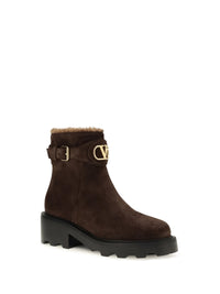 Valentino Garavani Women Vlogo Signature Leather Ankle Boots