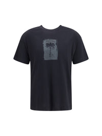 Palm Angels Men Palm Tree Cotton T-Shirt