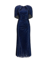 SELF-PORTRAIT Self-Portrait Women Midi Dress With Cape Sleeves And Crystals
