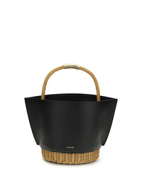 SACAI Sacai Women Leather And Rattan Handbag