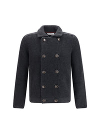 Brunello Cucinelli Men Marina Cardigan In English Rib Cashmere