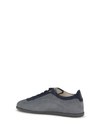 Brunello Cucinelli Men Nubuck And Suede Sneakers With Slim Sole