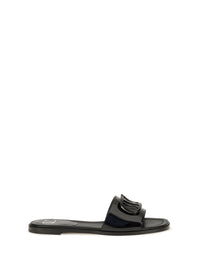 Valentino Garavani Women Vlogo Patent Leather Slide Sandals