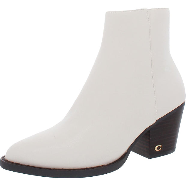 Pacey Womens Faux Leather Pointed Toe Booties
