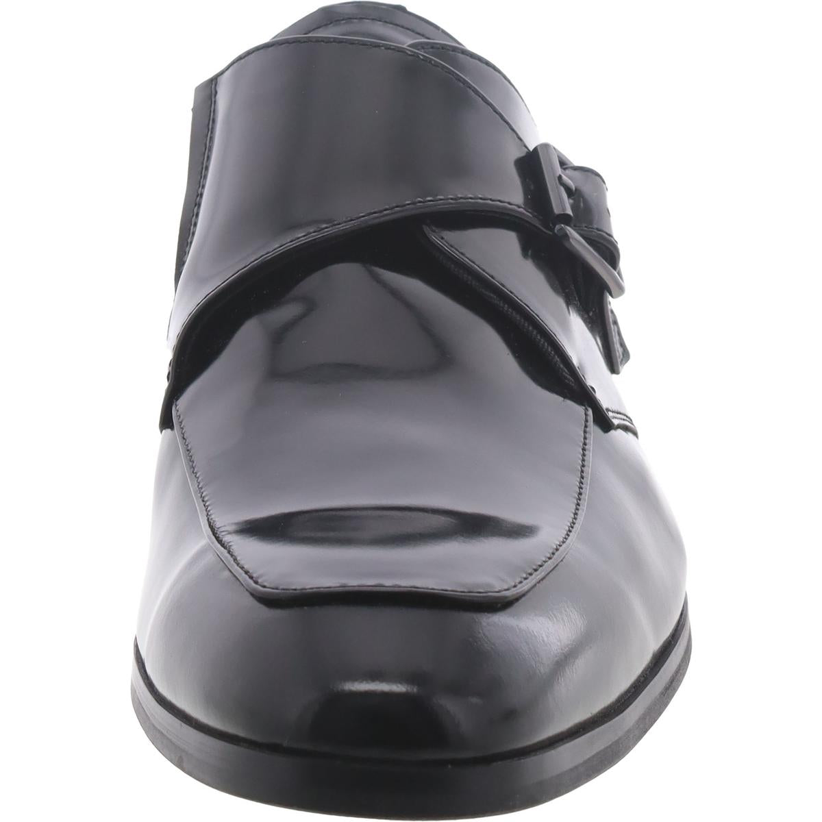 Tenzy Mens Leather Single Monk Shoes