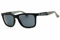 BMW BMW Sunglasses Rectangle Full Rim, Matte Black Frame and Smoke Polarized Lens BS003102D