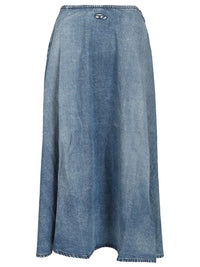 Diesel Diesel Women Wide Skirt In Flowing Denim