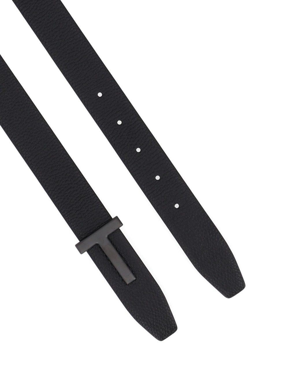Tom Ford Tom Ford Men Reversible Grained Leather Belt
