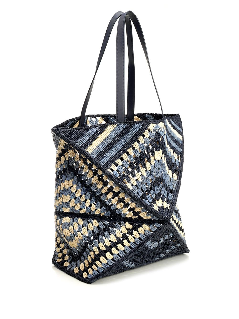 Loewe Paula's Ibiza Men Puzzle Fold Xl Tote Bag In Raffia