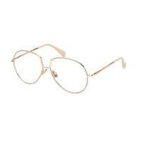 Max Mara Max Mara Eyeglasses Round Full Rim, Silver Frame and Clear Demo Lems Lens MM5119014