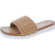 Enjoy It Womens Faux Leather Slip On Slide Sandals