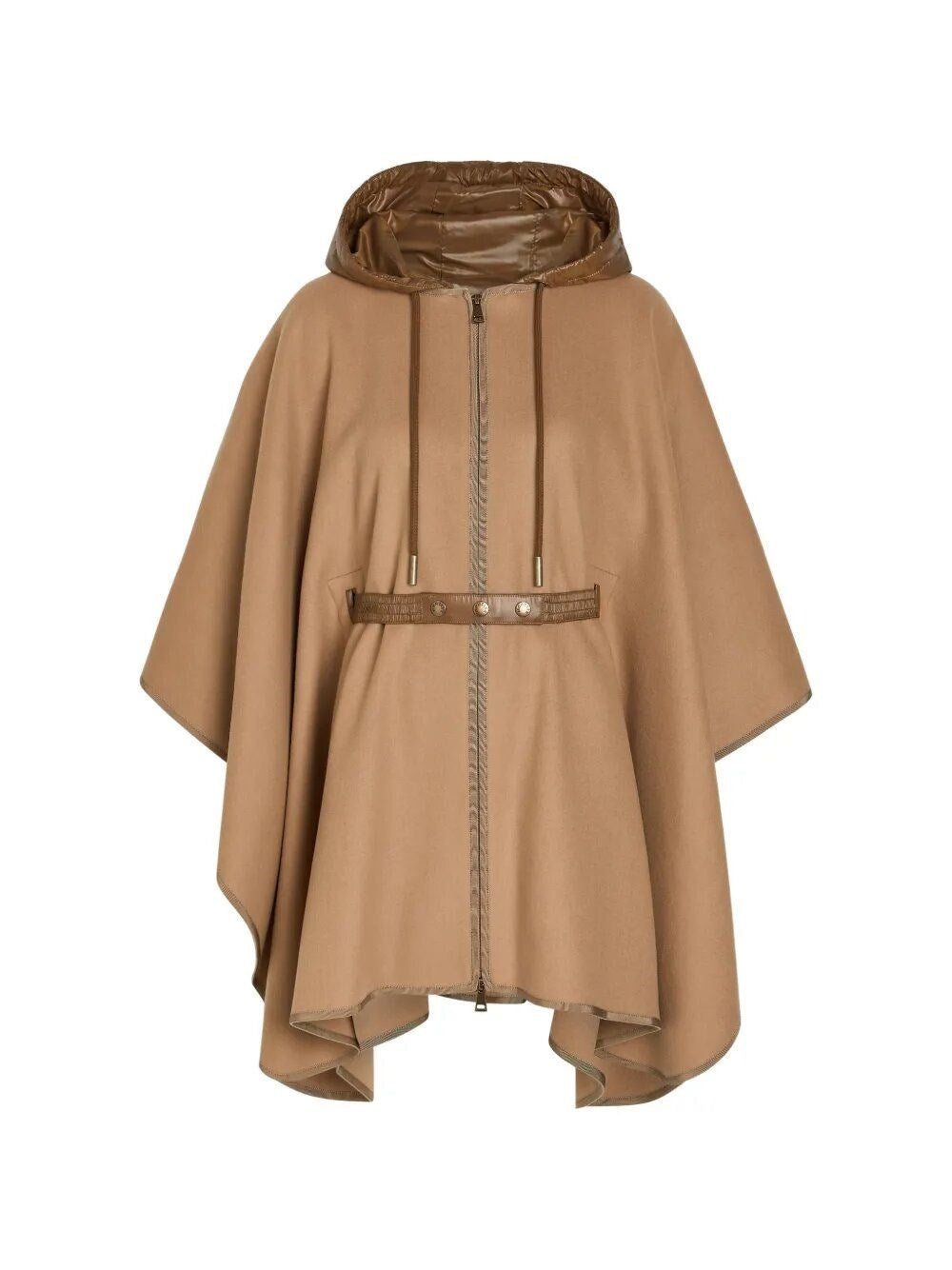 Moncler Women Padded Cape In Wool Blend