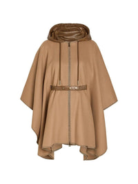 Moncler Women Padded Cape In Wool Blend