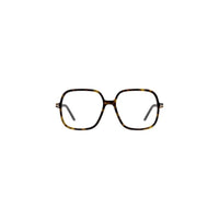Tom Ford Tom Ford Eyeglasses Square Full Rim, Dark Havana Frame and Clear/Blue-light Block Lenses Lens FT5764-B052