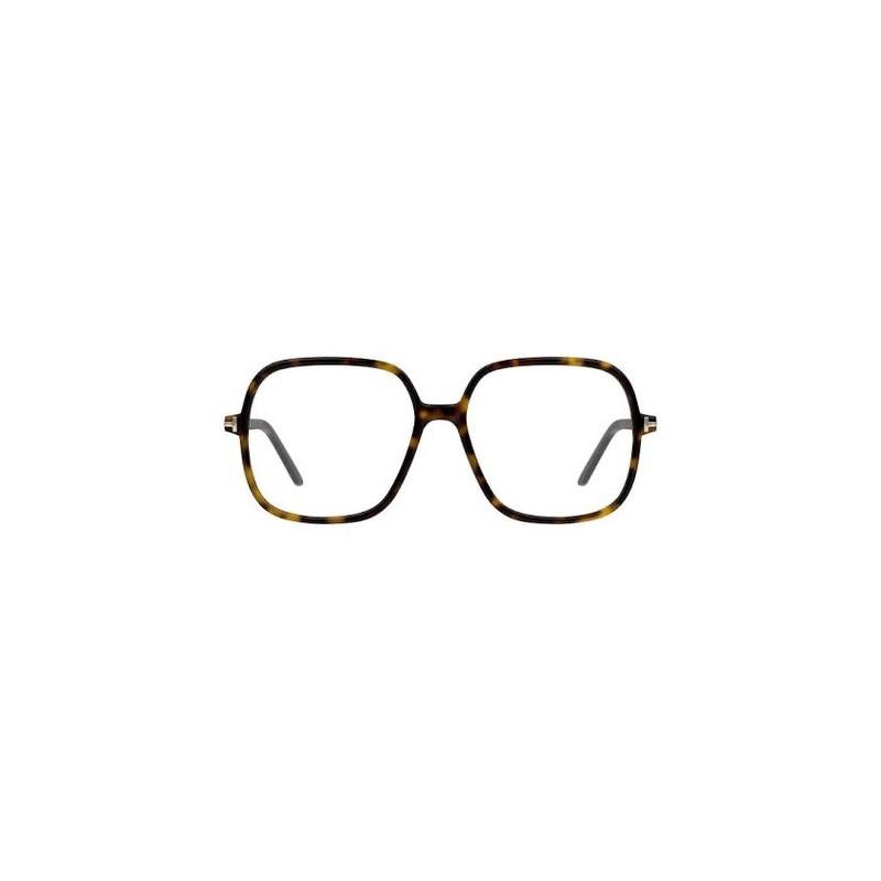 Tom Ford Tom Ford Eyeglasses Square Full Rim, Dark Havana Frame and Clear/Blue-light Block Lenses Lens FT5764-B052