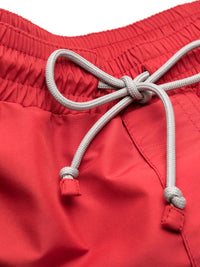 Brunello Cucinelli Color-Block Logo-Embroidered Drawstring Swim Trunks