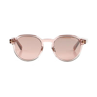 Tom Ford Sunglasses Round Full Rim, Transparent Pink Frame and Pink Mirror Lens FT0974-K74Z