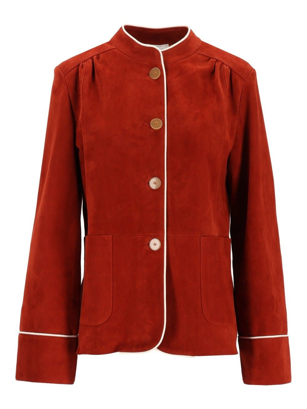 Forte_Forte Women Suede Band Collar Jacket