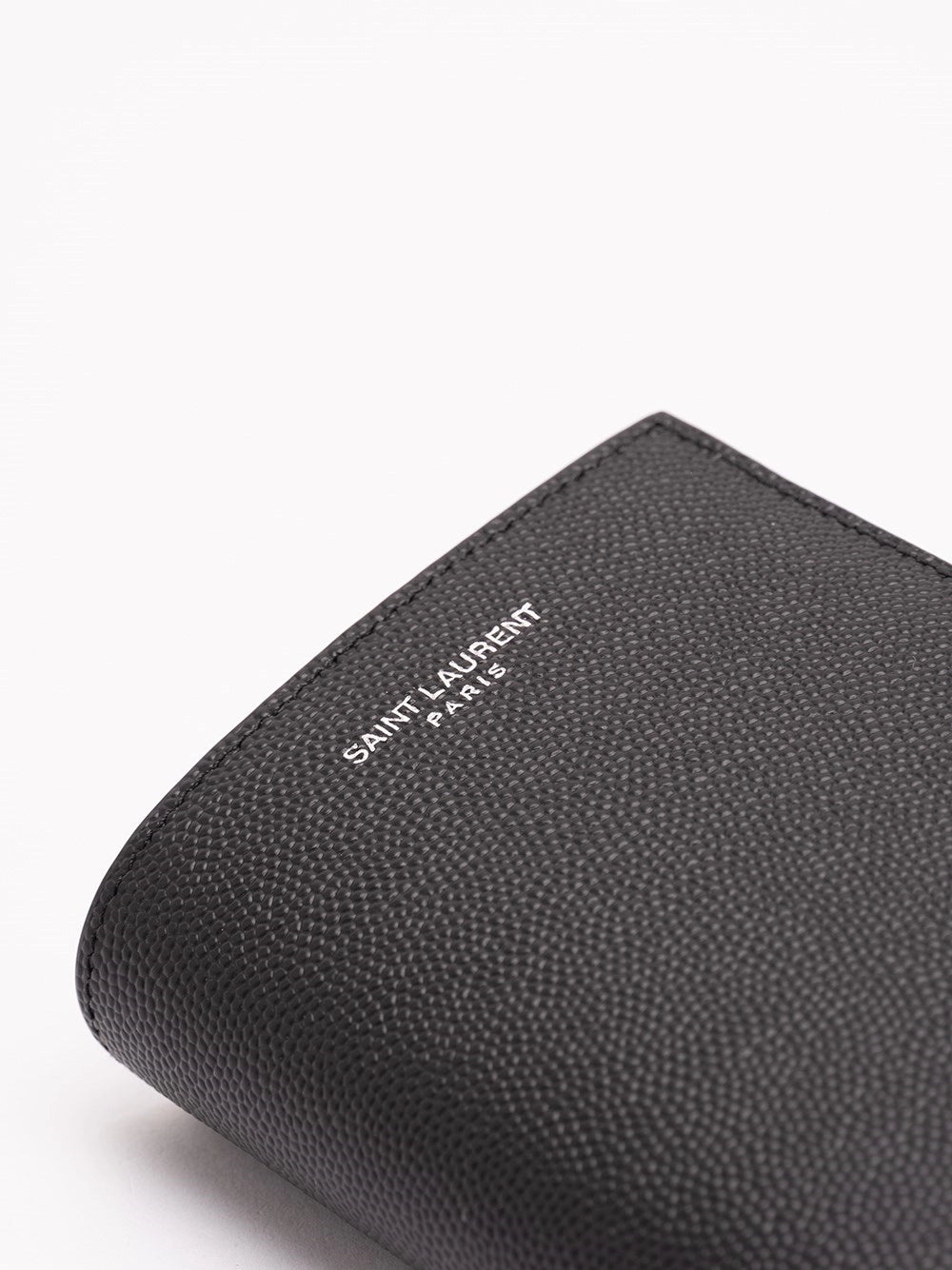 Saint Laurent Men Saint Laurent Paris Credit Card Wallet In Grain De Poudre Leather