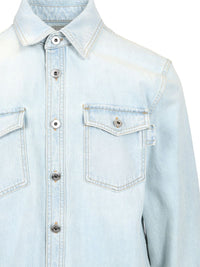 Bottega Veneta Men Extra Bleach Wash Denim Shirt