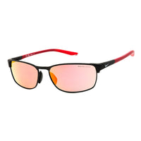 Nike Nike Sunglasses Rectangle Full Rim, Satin Black Frame and Red Mirror Lens NIKEMODERNMETALMDZ7366010