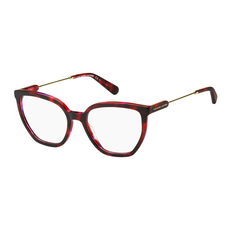 Marc Jacobs Eyeglasses Cat Eye Full Rim, Cherry Havana Frame and Clear Demo Lens Lens MARC5960HK300