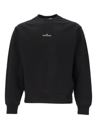Stone Island Men Organic Cotton Fleece Crewneck Sweatshirt