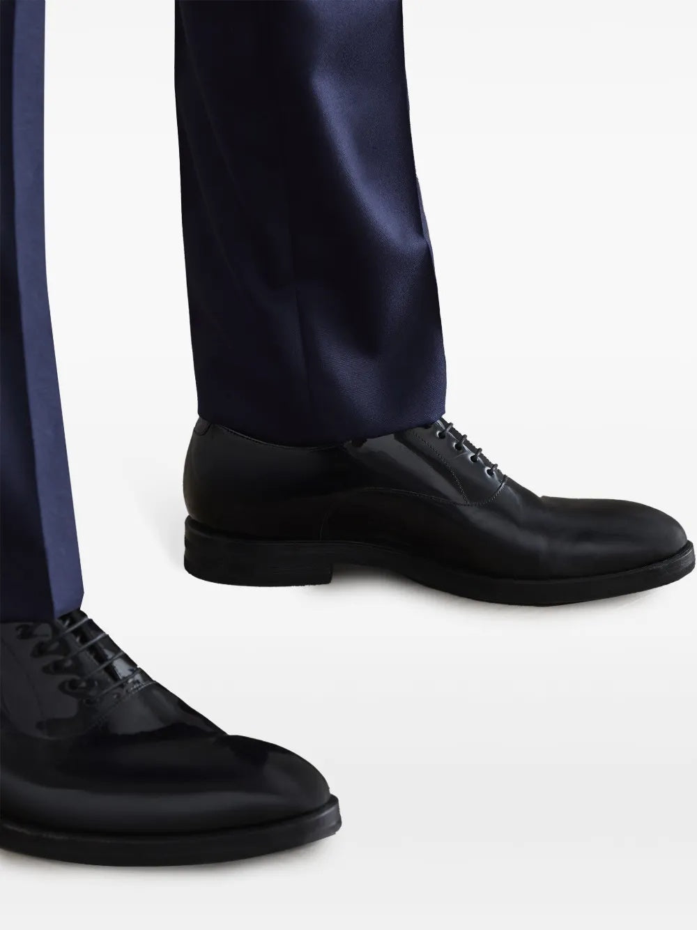 Brunello Cucinelli Patent Leather Plain-Toe Oxford Shoes