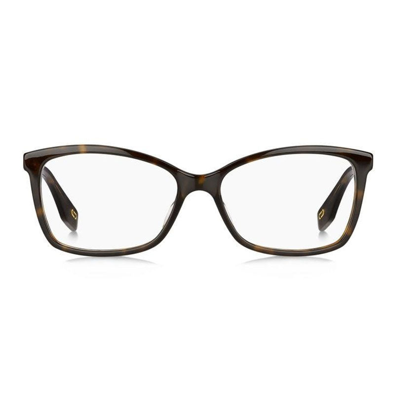 Marc Jacobs Eyeglasses Rectangle Full Rim, Dark Havana Frame and Clear Demo Lenses Lens MARC306008600
