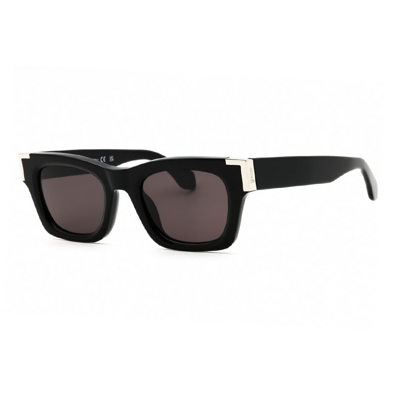 Palm Angels Sunglasses Cat Eye Full Rim, Grey Frame and Light Blue Lens PERI101WESTPORT0940