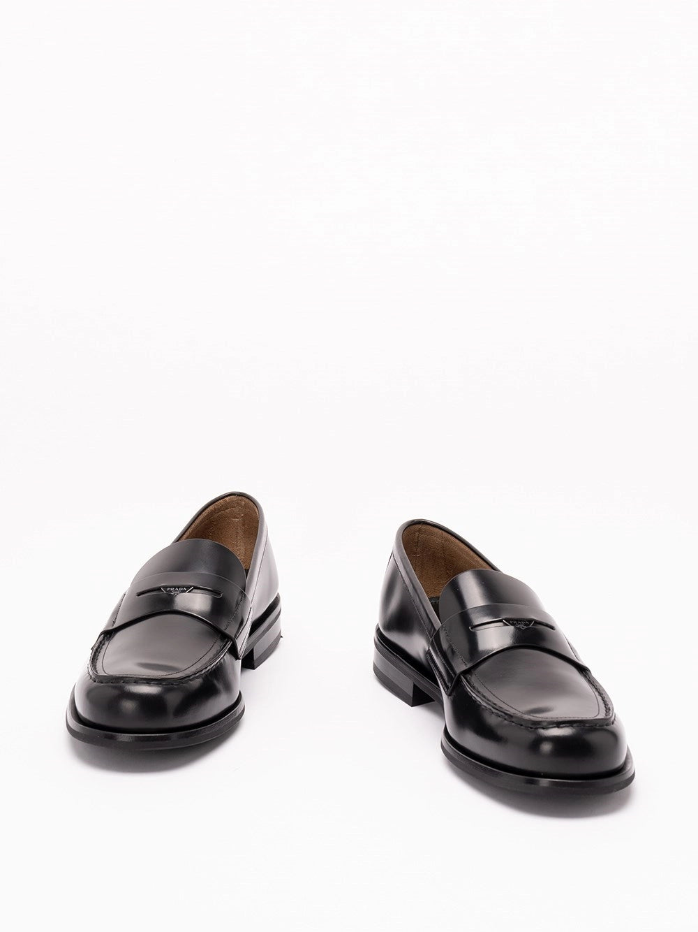 Prada Prada Men Brushed Leather Loafers